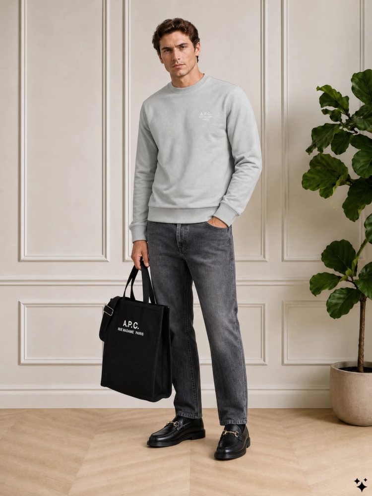 A.P.C. COHGR M27913 ILA BLEU GRIS BLANC
