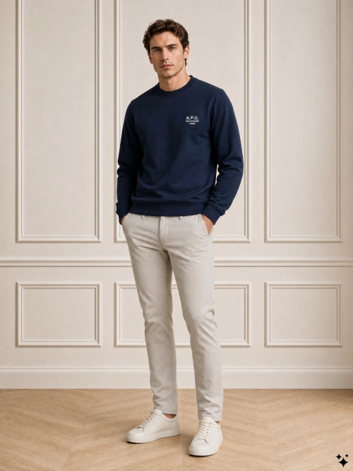 A.P.C. COHBV M27913 TIQ D. NAVY ECRU foto 5