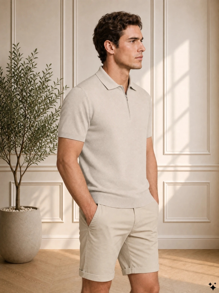 Valentoni TREVI POLO-ZIP V04 PEBBLE