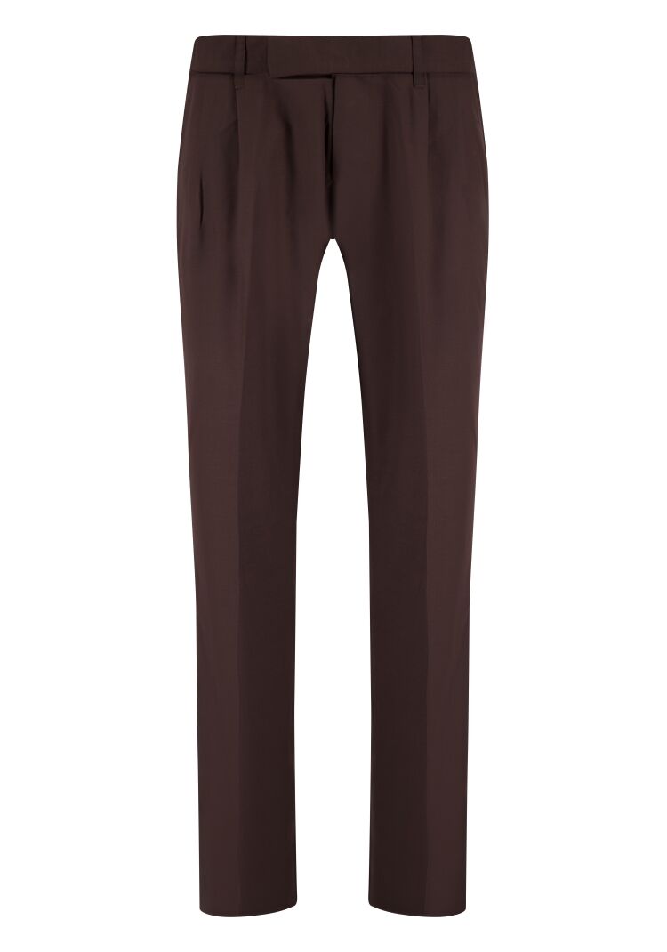 Ange Projects NOS-006 PLEATED PANTALON BROWN