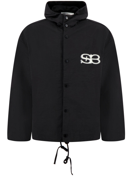 Saint Blanc ACADEMY HOODED COACH JACKET BLACK