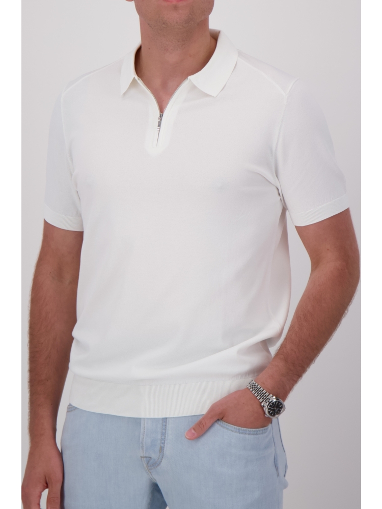 Valentoni Trevi polo zip Ecru