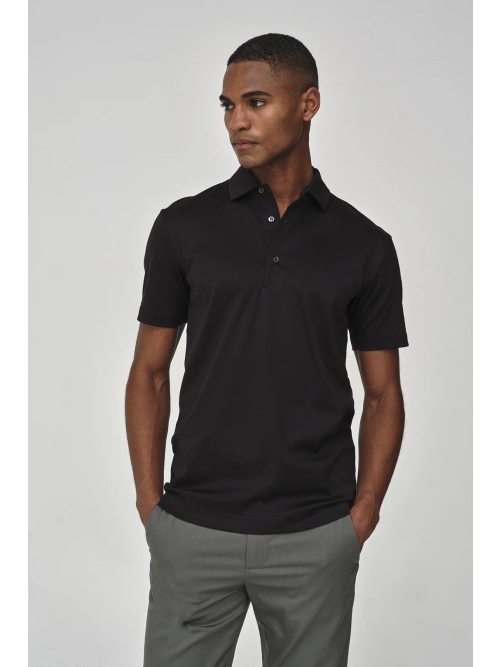 Valenza SUPIMA POLO S/S 1005 48 BLACK foto 3