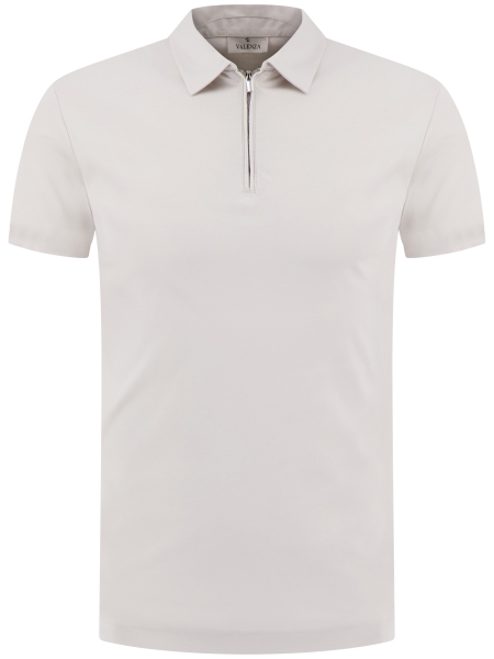 Valenza SUPIMA POLO ZIP 1049 15 PEARL GREY