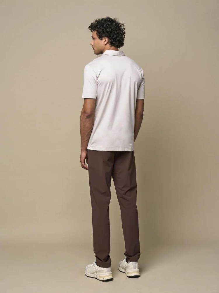 Valenza SUPIMA POLO ZIP 1049 15 PEARL GREY