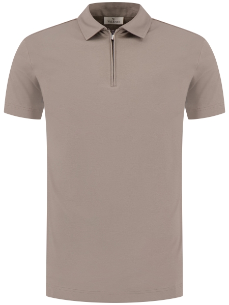 Valenza SUPIMA POLO ZIP 1049 68 LEAD GREY