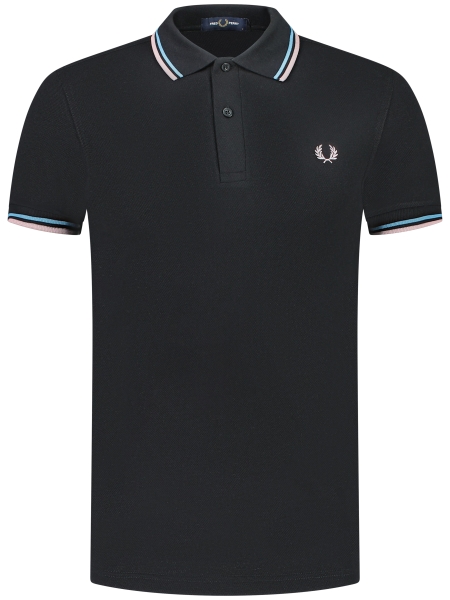 Fred Perry M3600 TWIN TIPPED Y44 BLK/CRT BL/DKPNK