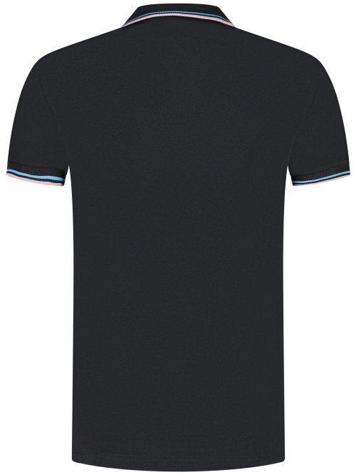 Fred Perry M3600 TWIN TIPPED Y44 BLK/CRT BL/DKPNK foto 2