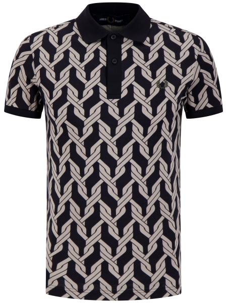 Fred Perry M9837 CABLE KNIT P. POLO 102 BLACK