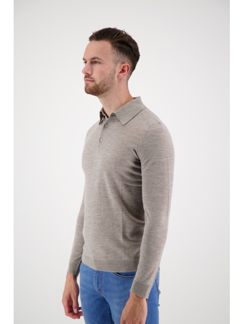 Valentoni Pisa Polo Long sleeve Stone foto 5
