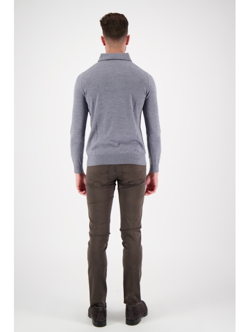 Valentoni Polo lm button down 803 mid grey foto 7