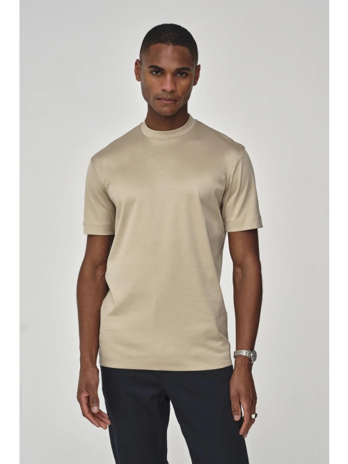 Valenza SUPIMA T-SHIRT 1001 19 BEIGE foto 4