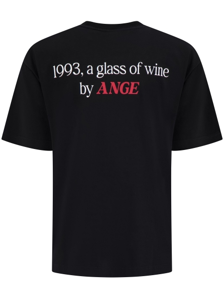  NOS-008 GLASS OF WINE TEE BLACK