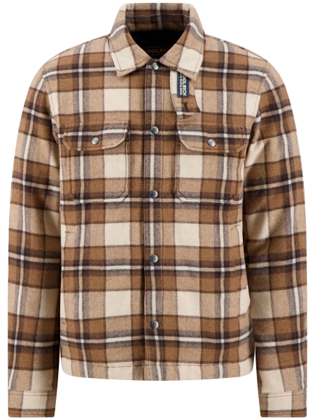 Woolrich CFWOOS2018MBUT3046 7449 DARK CAMEL CHECK