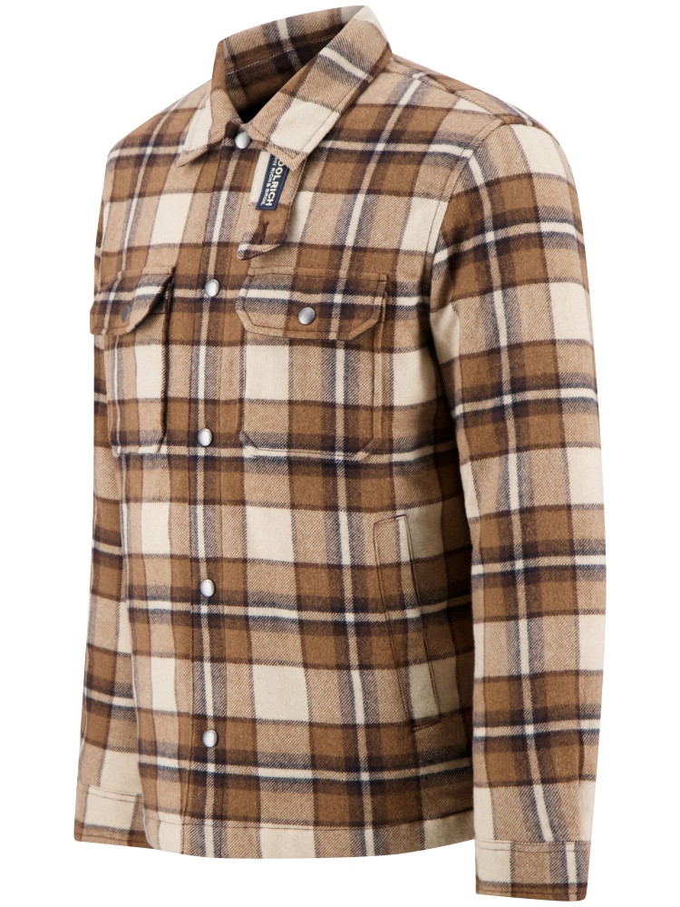 Woolrich CFWOOS2018MBUT3046 7449 DARK CAMEL CHECK