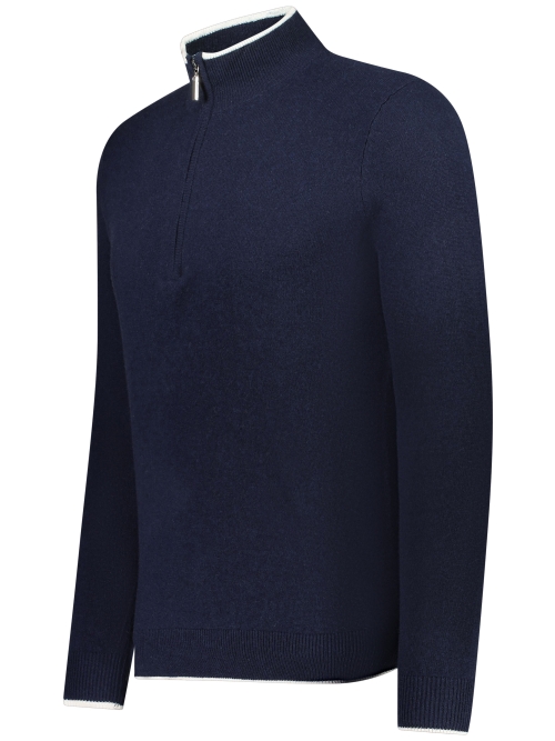 Valentoni TOM HALF ZIP OFFICER NAVY/PRISTINE foto 4