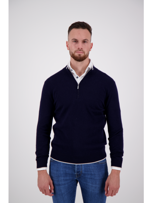 Valentoni TOM HALF ZIP OFFICER NAVY/PRISTINE foto 9