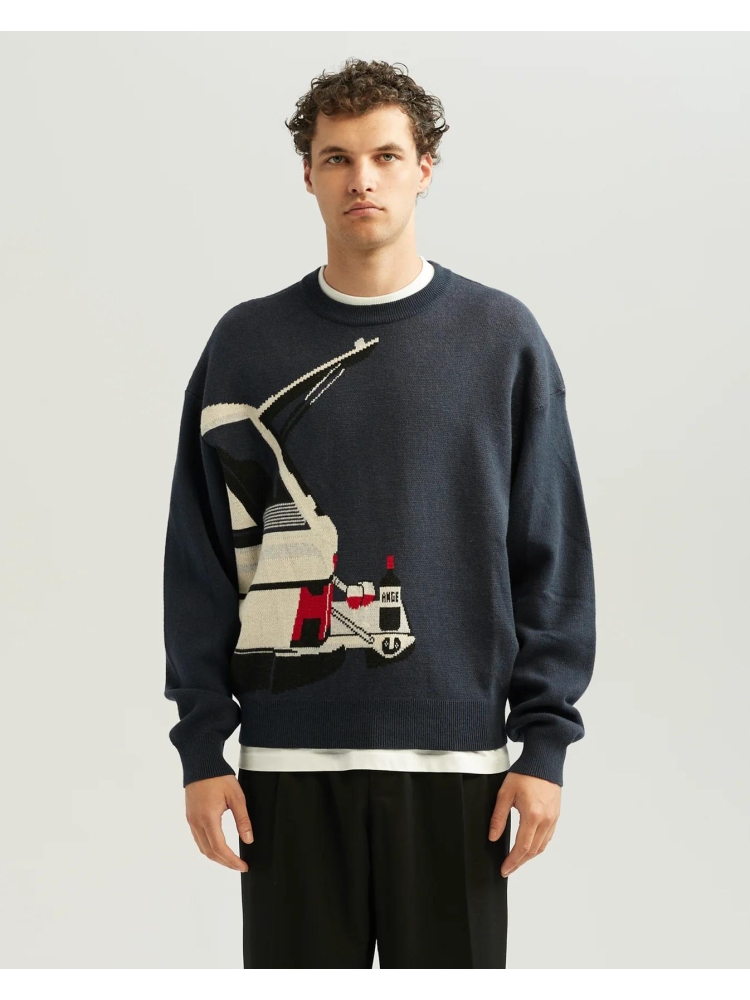 Ange Projects AW-008 WINE DRIVE KNIT NAVY