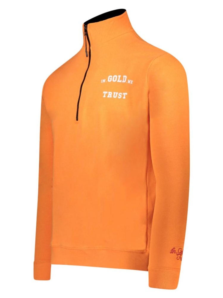 In Gold We Trust THE SLIM HALF ZIP SUN ORANGE