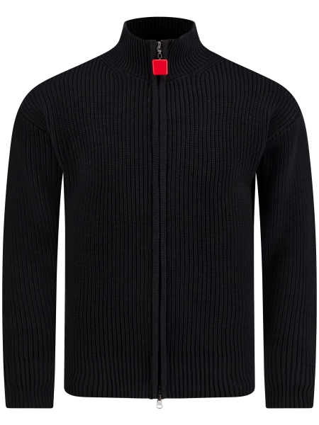 TNO FISHERMAN PLAIN ZIP UP SWEATER BLACK