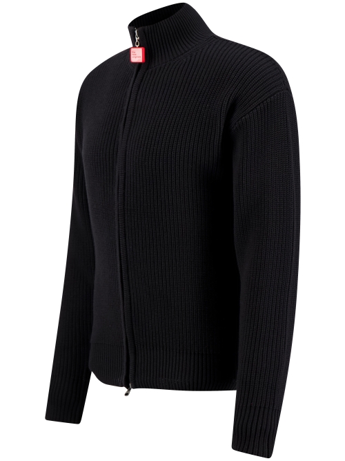 TNO FISHERMAN PLAIN ZIP UP SWEATER BLACK foto 2