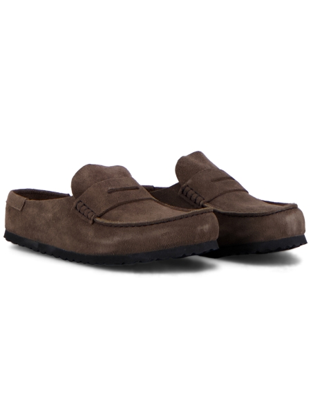 Birkenstock NAPLES WRAPPED SUEDE LEATHER CONCRETE GRAY
