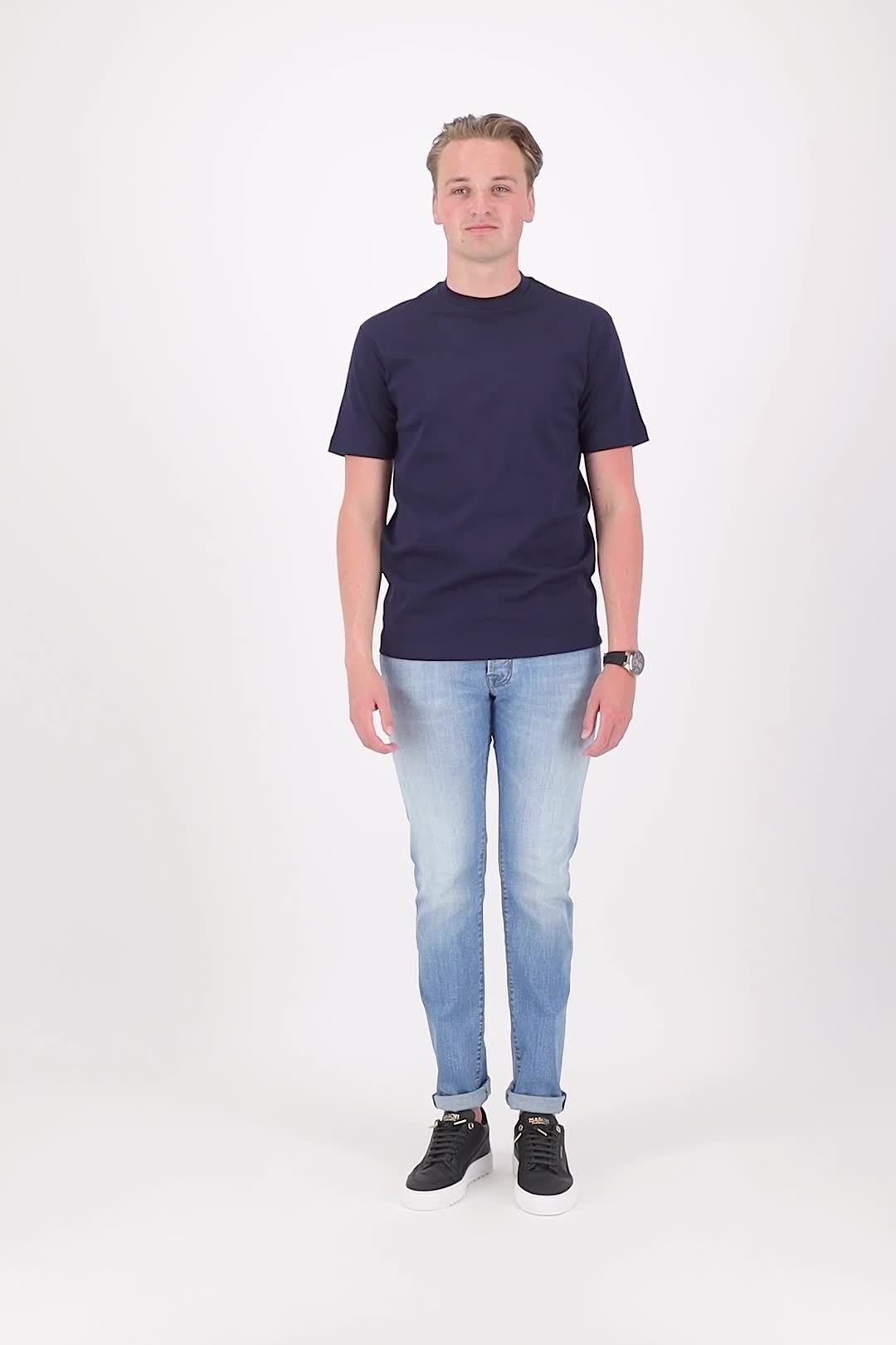 Valenza SUPIMA T-SHIRT 1001 42 NAVY video