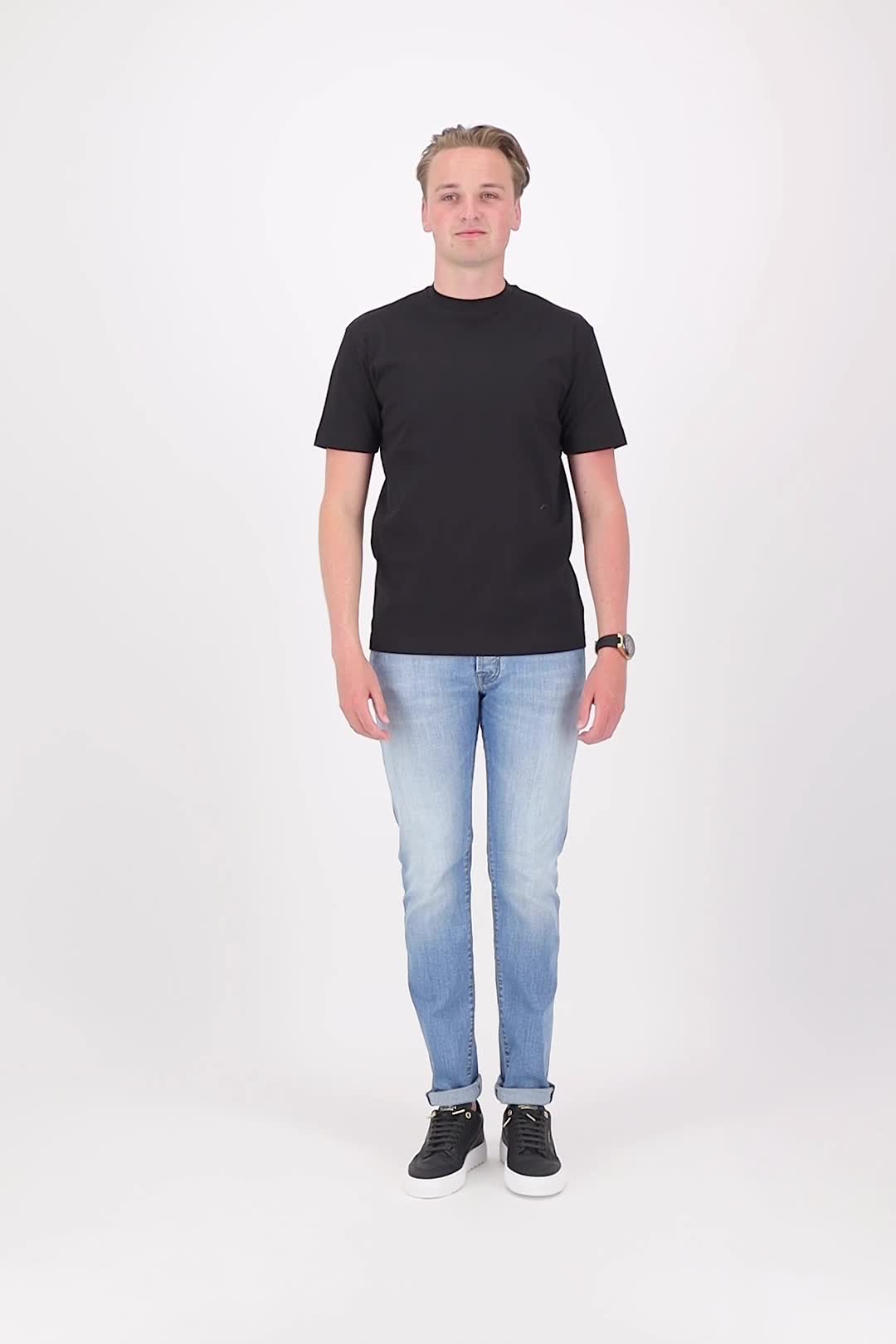 Valenza SUPIMA T-SHIRT 1001 48 BLACK video