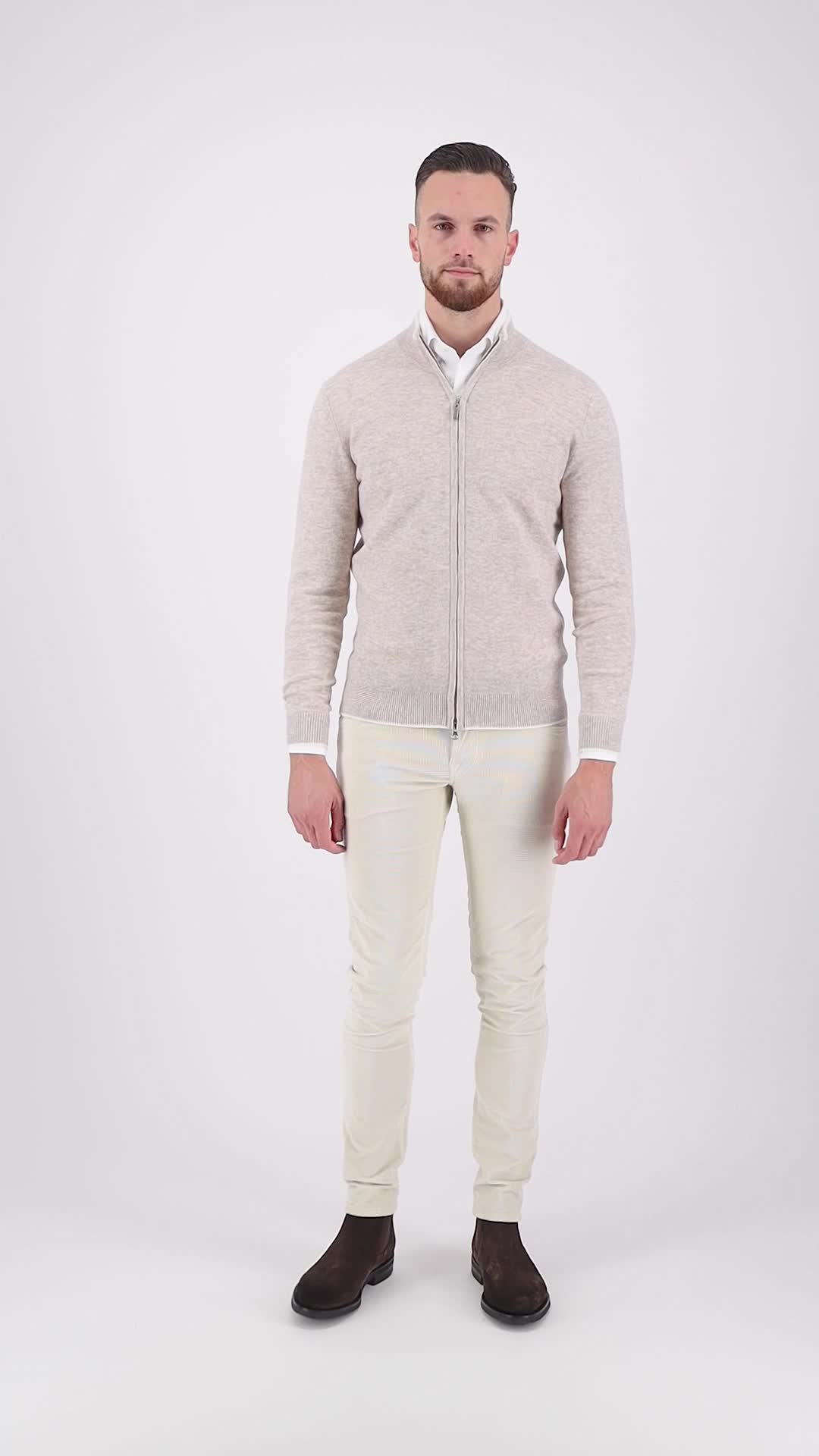 Valentoni TOM FULL ZIP PORRIDGE/CREAM video